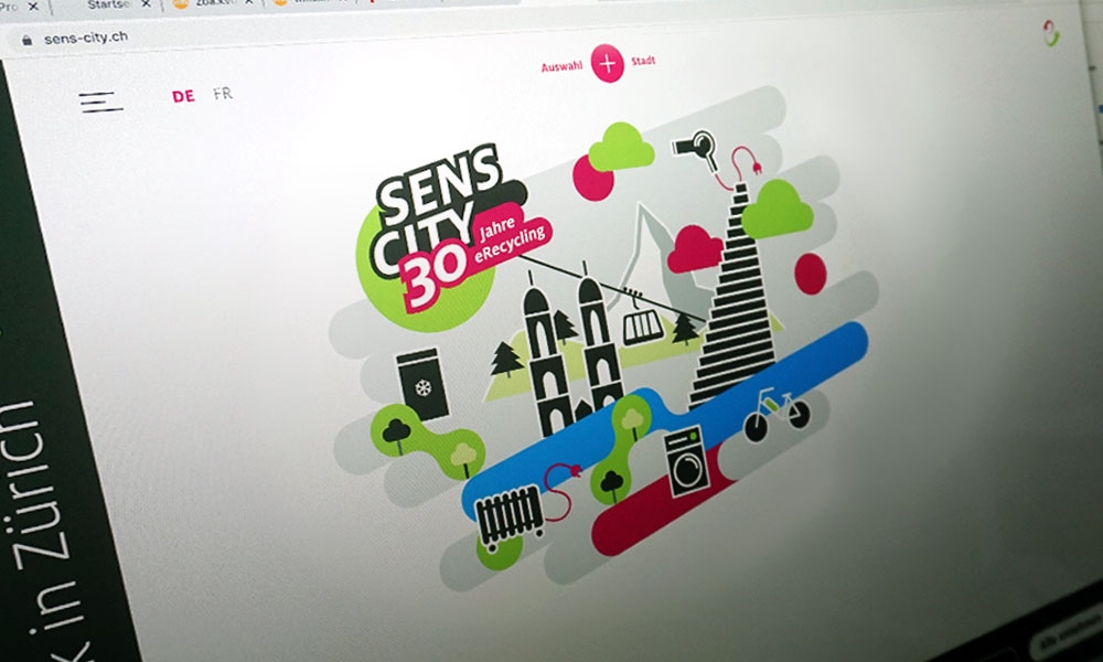 Startseite der SENS City Tour